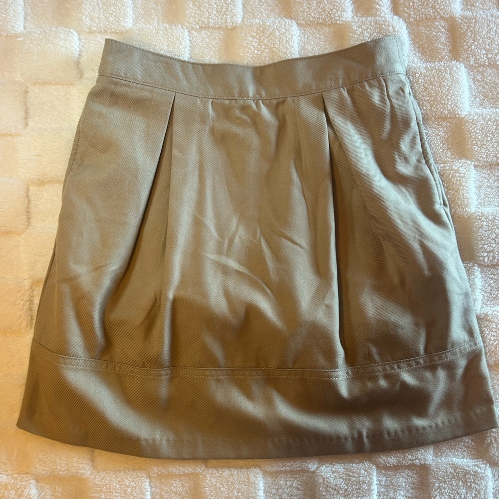 Lands End Girls Pleated Khaki Skirt/Skort